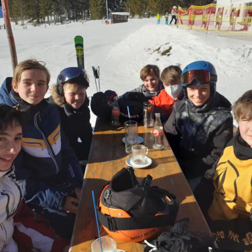 Schüler beim Einkehrschwung