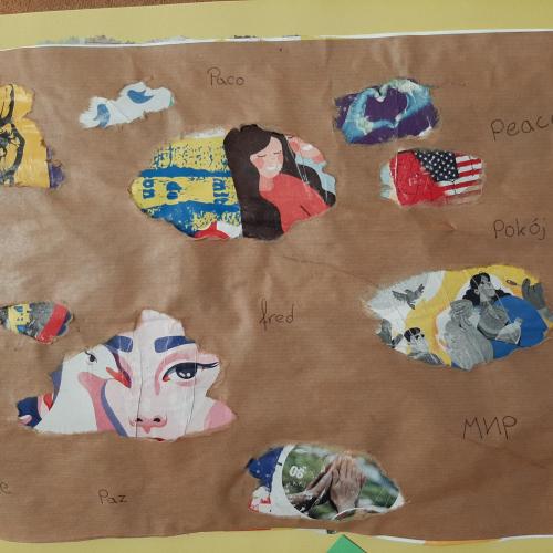 Produkt einer Decollage.