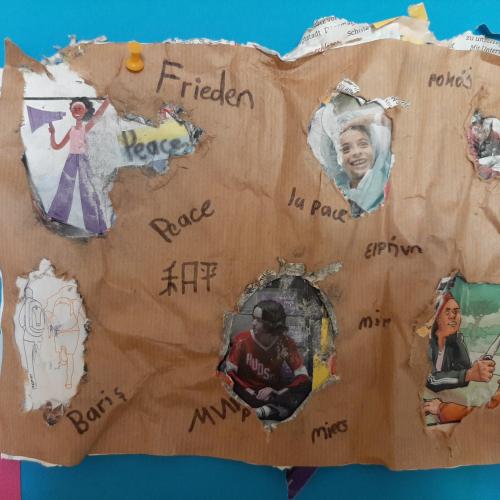 Produkt einer Decollage.
