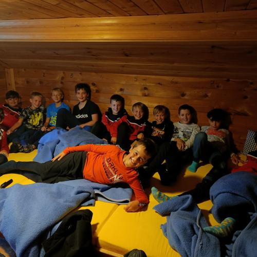 Schlaflager der Jungs