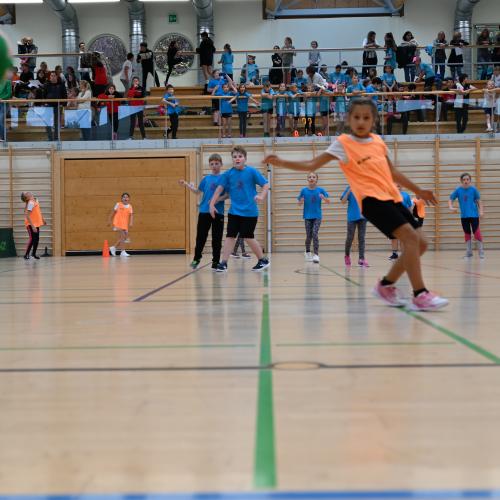 Während dem Völkerballspiel