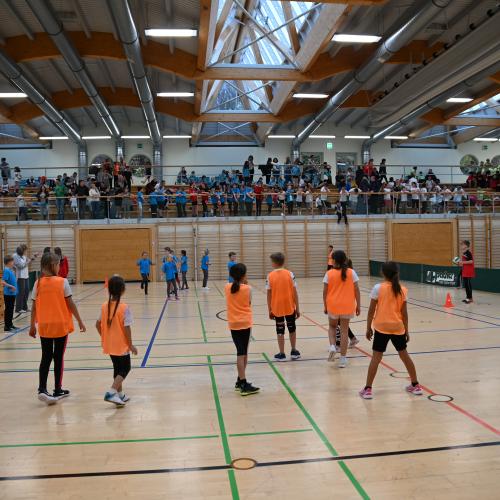 Während dem Völkerballspiel