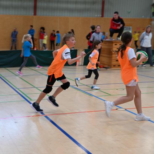 Während dem Völkerballspiel