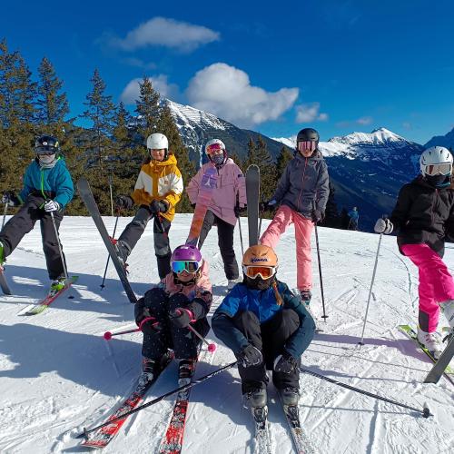 Gruppenfoto auf der Bergstation.