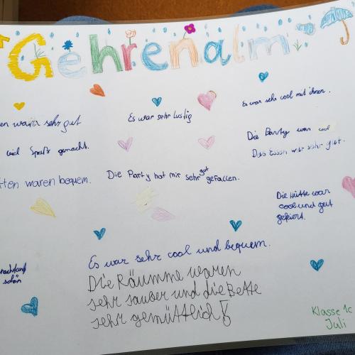 Erlebnisse und Eindrücke der Schülerinnen und Schüler