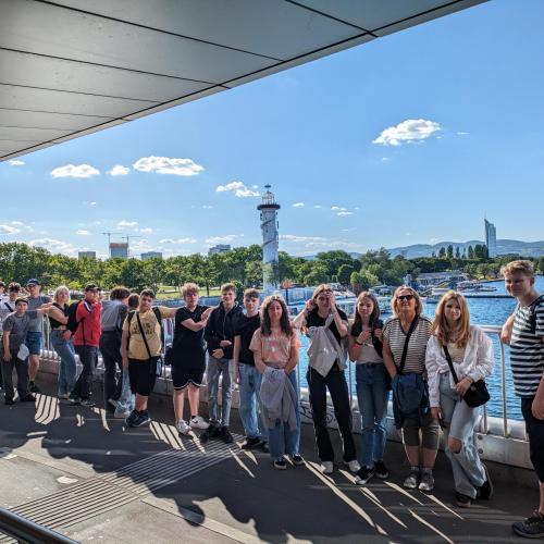Gruppenfoto 4c auf der Donauinsel. 