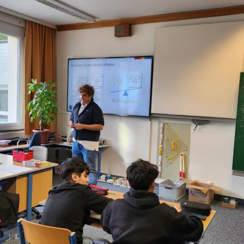 Finanzworkshop, ein Referenz, in der Klasse.