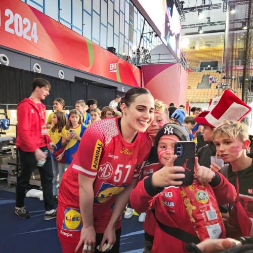 Selfie mit einer Spielerin.