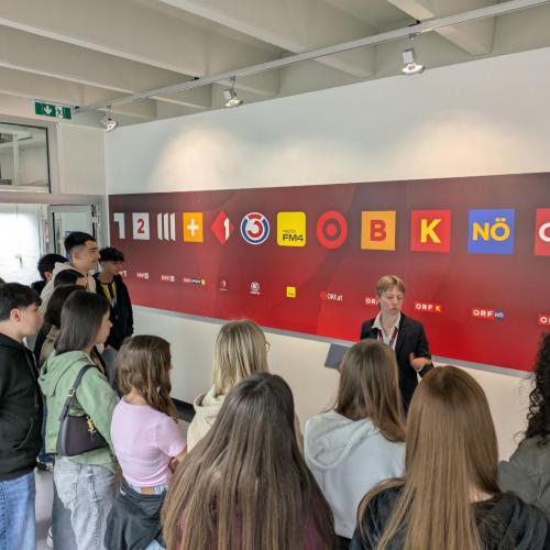 Foto während der Führung im ORF Zentrum.