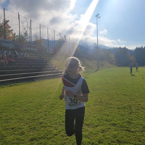 Schüler:innen beim Crosslauf