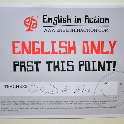 English in Action English only past this point