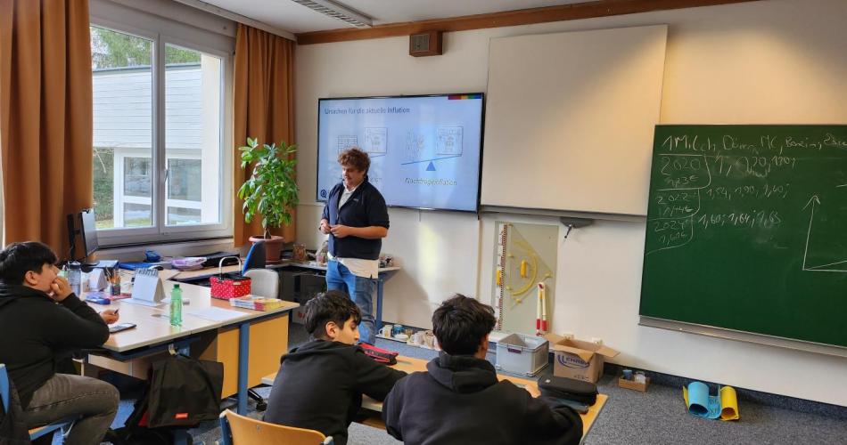 Finanzworkshop, ein Referenz, in der Klasse.