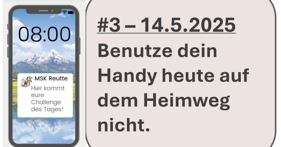 Benutze dein Handy heute auf dem Heimweg nicht. 