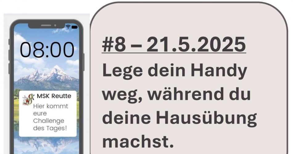 Lege dein Handy weg, während du deine Hausübung machst. 