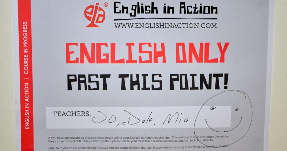 English in Action English only past this point